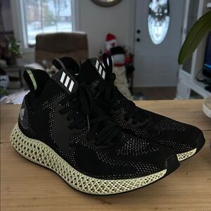 Adidas Black and White Athletic Shoes